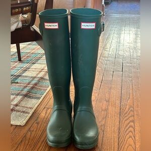Hunter Forest Green Waterproof Boots